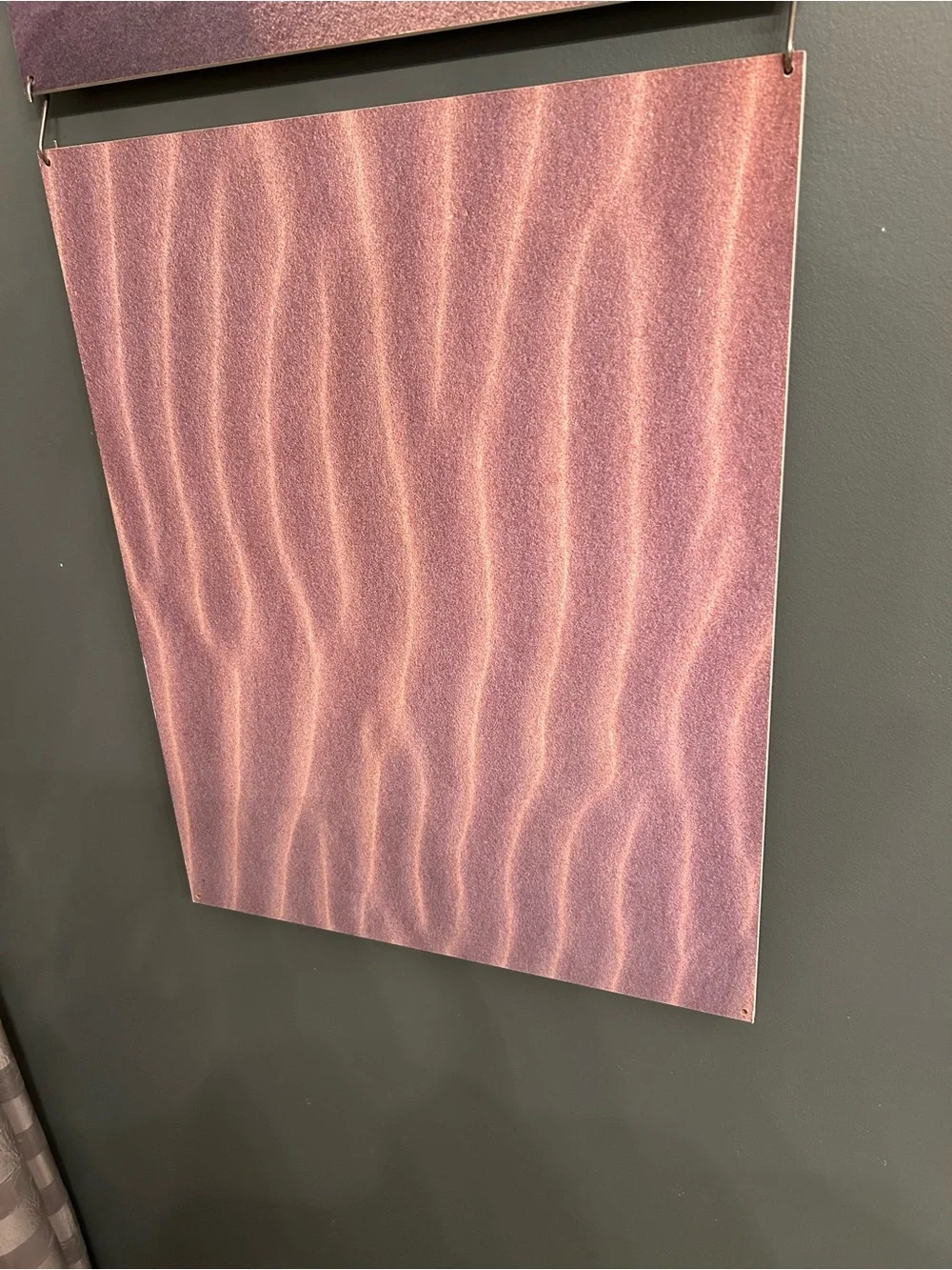 Pink Wave Textured Wall Art Panel - canvas (ab 15 in w, 19in h)